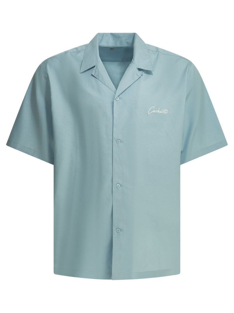 Carhartt WIP Carhartt WIP S/s Delray Casual Shirt Light Blue - World Class Fashion