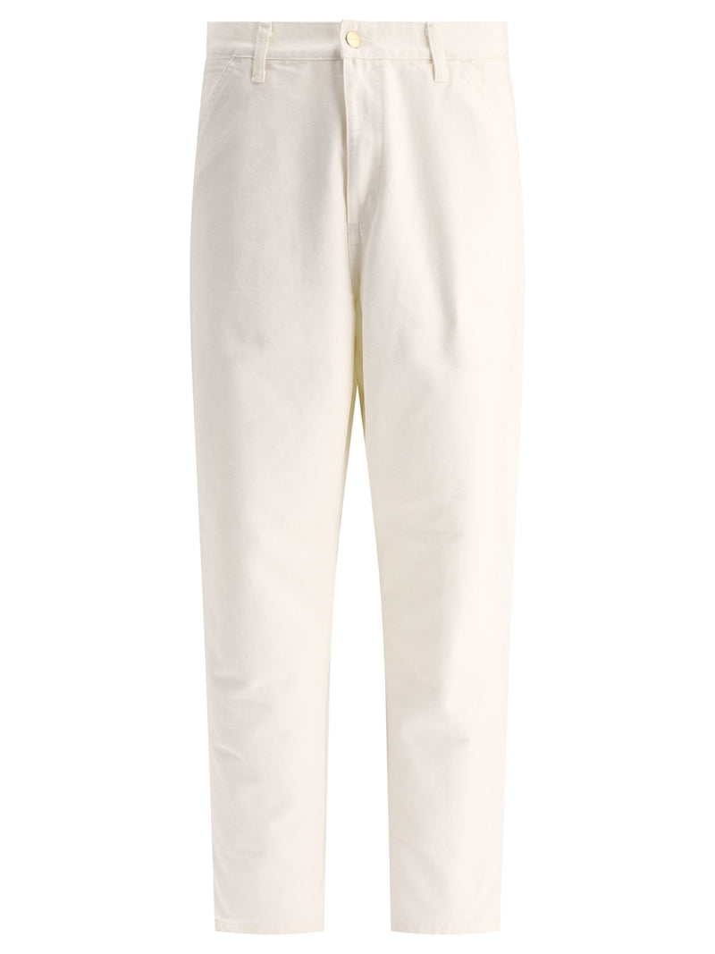 Carhartt WIP Pantalones Carhartt WIP de algodón orgánico blancos para hombre - World Class Fashion