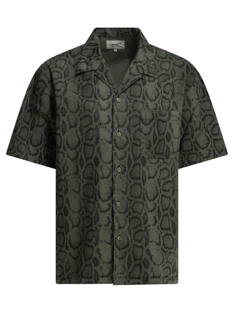 Carhartt WIP Carhartt WIP Snake Camo Casual Shirt Green - World Class Fashion