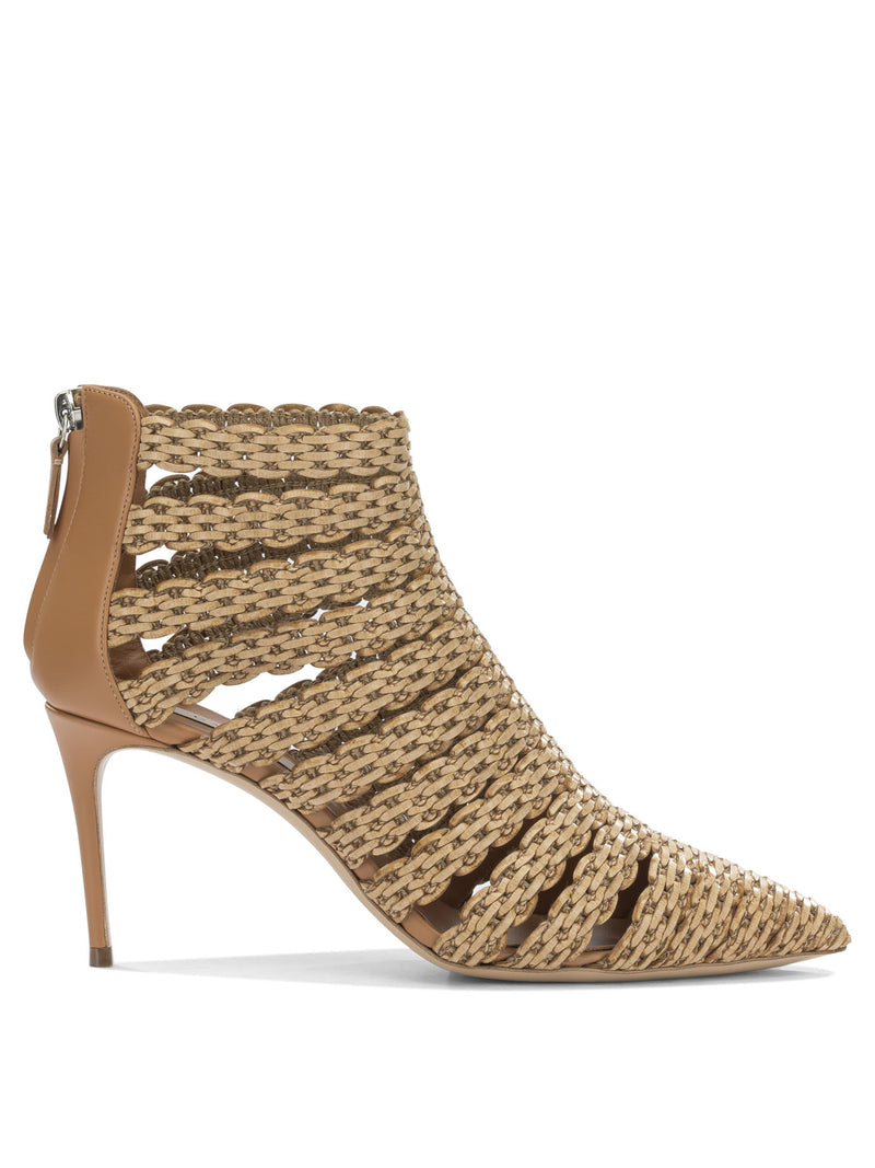 Casadei Casadei Botines de Cuero Beige para Mujer - World Class Fashion