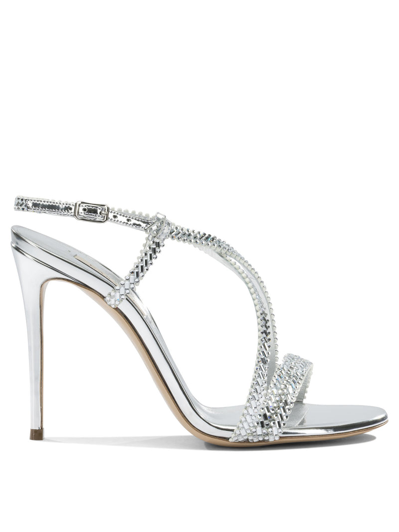 Casadei Casadei Women Leather Sandals Silver - World Class Fashion
