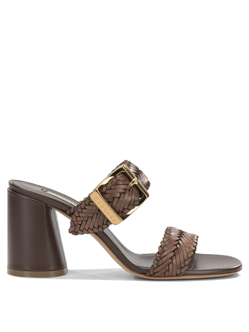 Casadei Casadei Brown Leather Sandals Women - World Class Fashion