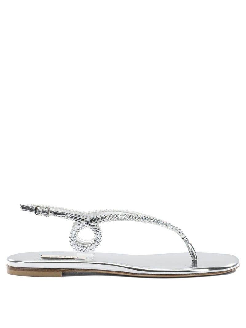 Casadei Casadei Leather Sandals Silver Women - World Class Fashion