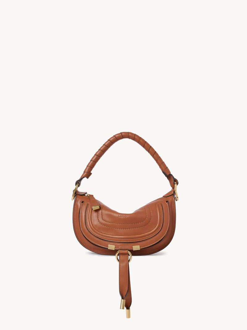 Chloe Bolso de hombro pequeño Chloé Marcie marrón - World Class Fashion