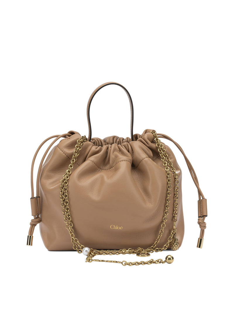 Chloe Chloé Icons Small Shoulder Bag Beige - World Class Fashion