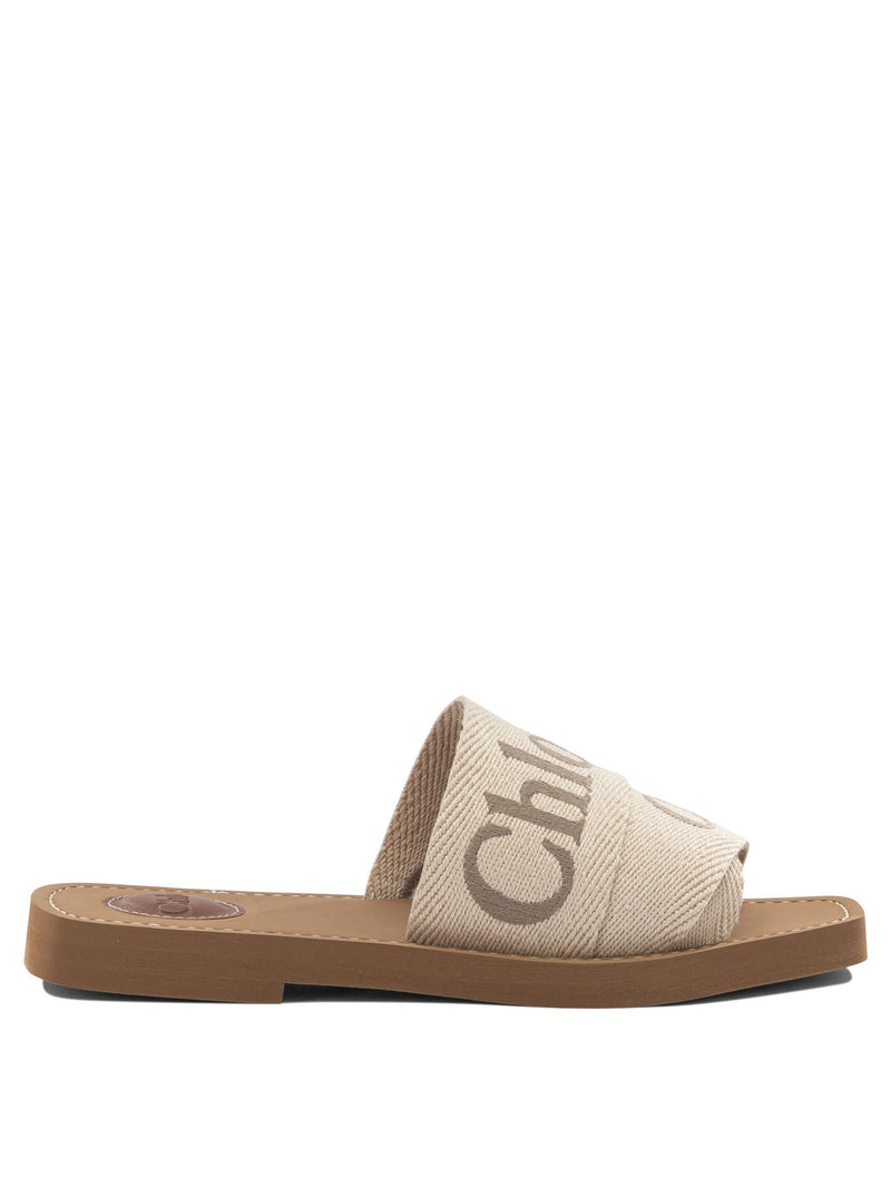 Chloe Chloé Linen Sandals Beige Women - World Class Fashion