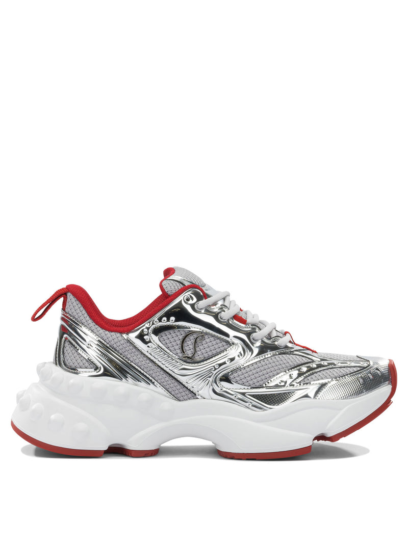 Christian Louboutin Christian Louboutin Zapatillas de Mujer Plateadas - World Class Fashion
