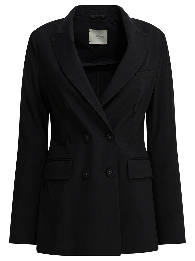 Circolo 1901 Chaqueta Circolo 1901 de algodón y elastano negra para mujer - World Class Fashion