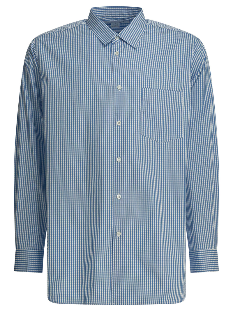 Comme Des Garçons Forever Comme Des Garçons Forever Check Shirt Light Blue Men - World Class Fashion