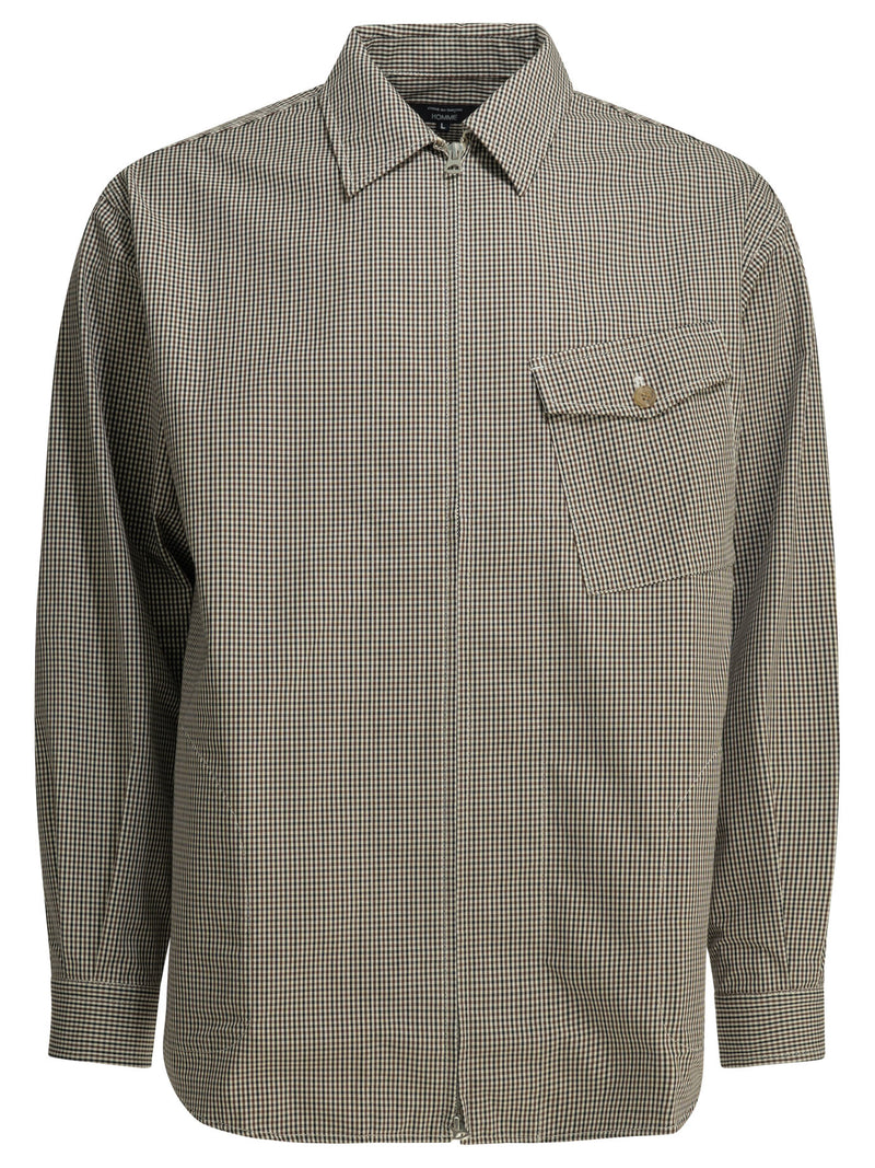 Comme Des Garçons Homme Comme Des Garçons Homme Checkered Overshirt Jacket Brown - World Class Fashion