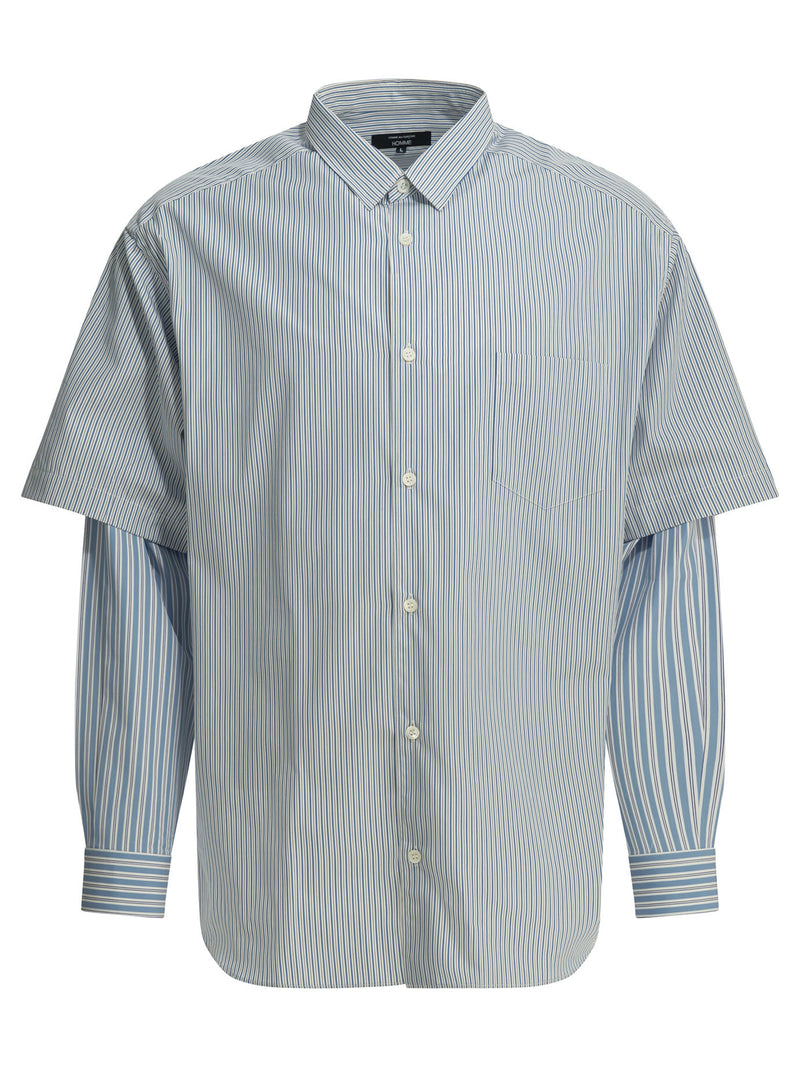 Comme Des Garçons Homme Comme Des Garçons Homme Striped Shirt Light Blue - World Class Fashion