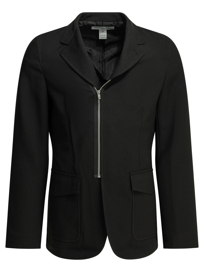 Comme Des Garçons Shirt Comme Des Garçons Shirt Blazer With Zipper Black - World Class Fashion
