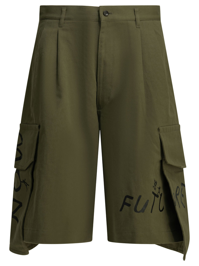 Comme Des Garçons Shirt Comme Des Garçons Shirt Cargo Shorts Green Men - World Class Fashion