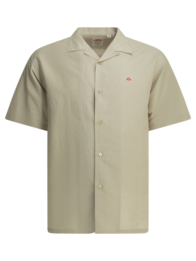 Danton Danton Casual Cotton Linen Shirt Beige - World Class Fashion