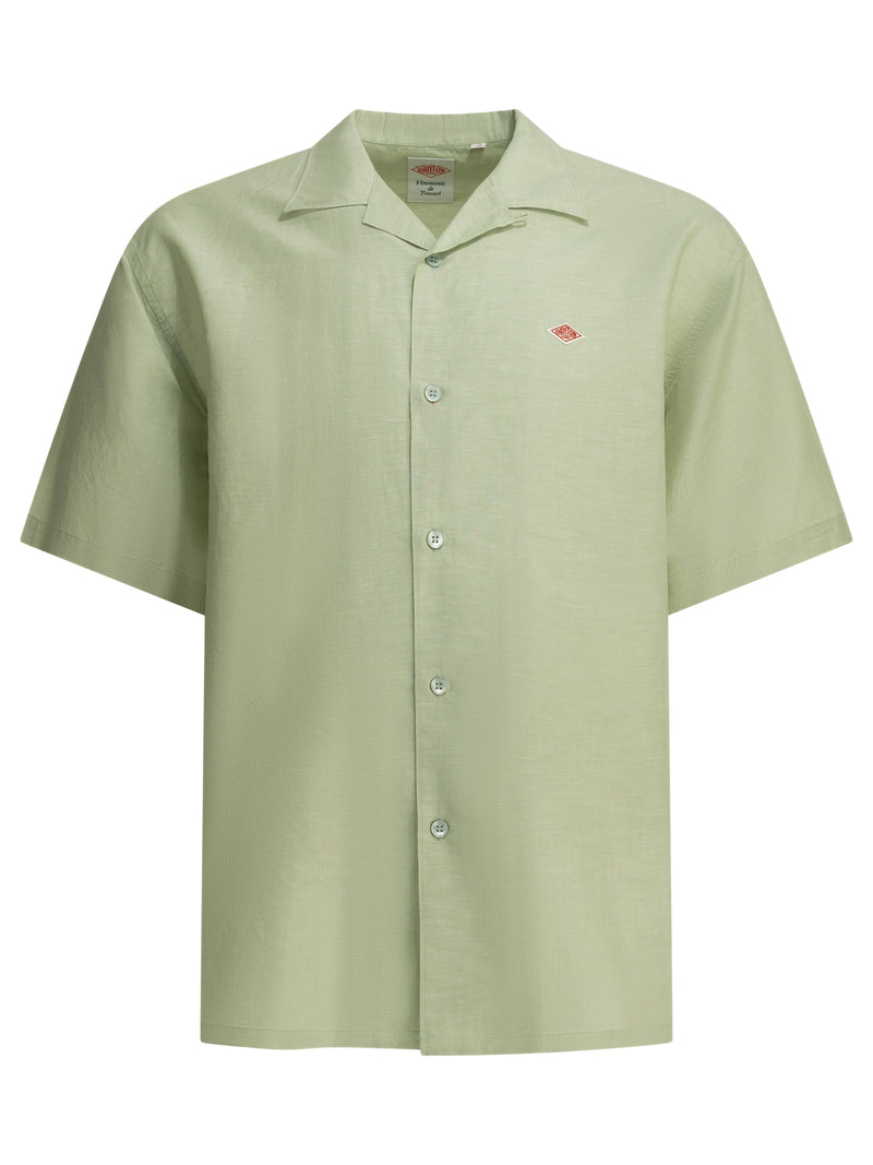 Danton Danton Casual Cotton Linen Shirt Light Green - World Class Fashion
