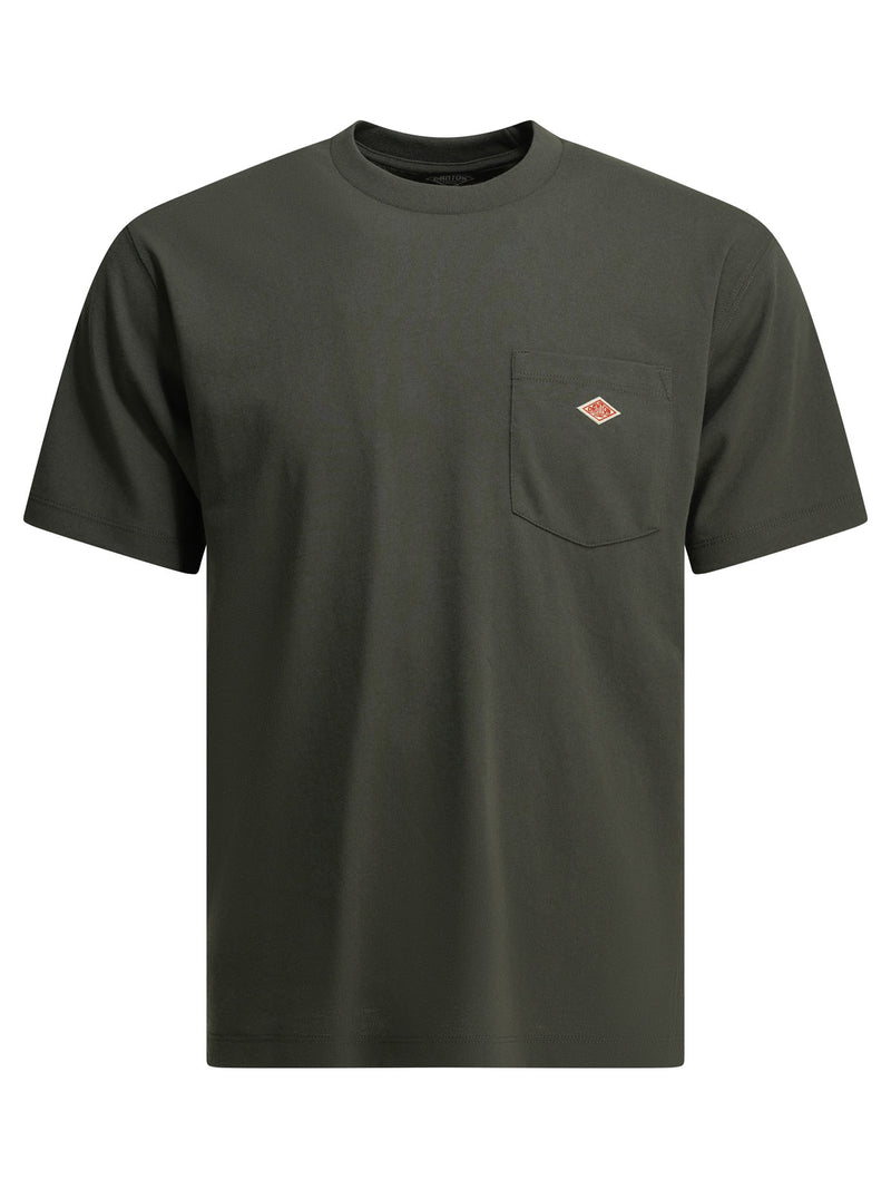 Danton Danton Pocket Crewneck T-shirt Grey Men - World Class Fashion