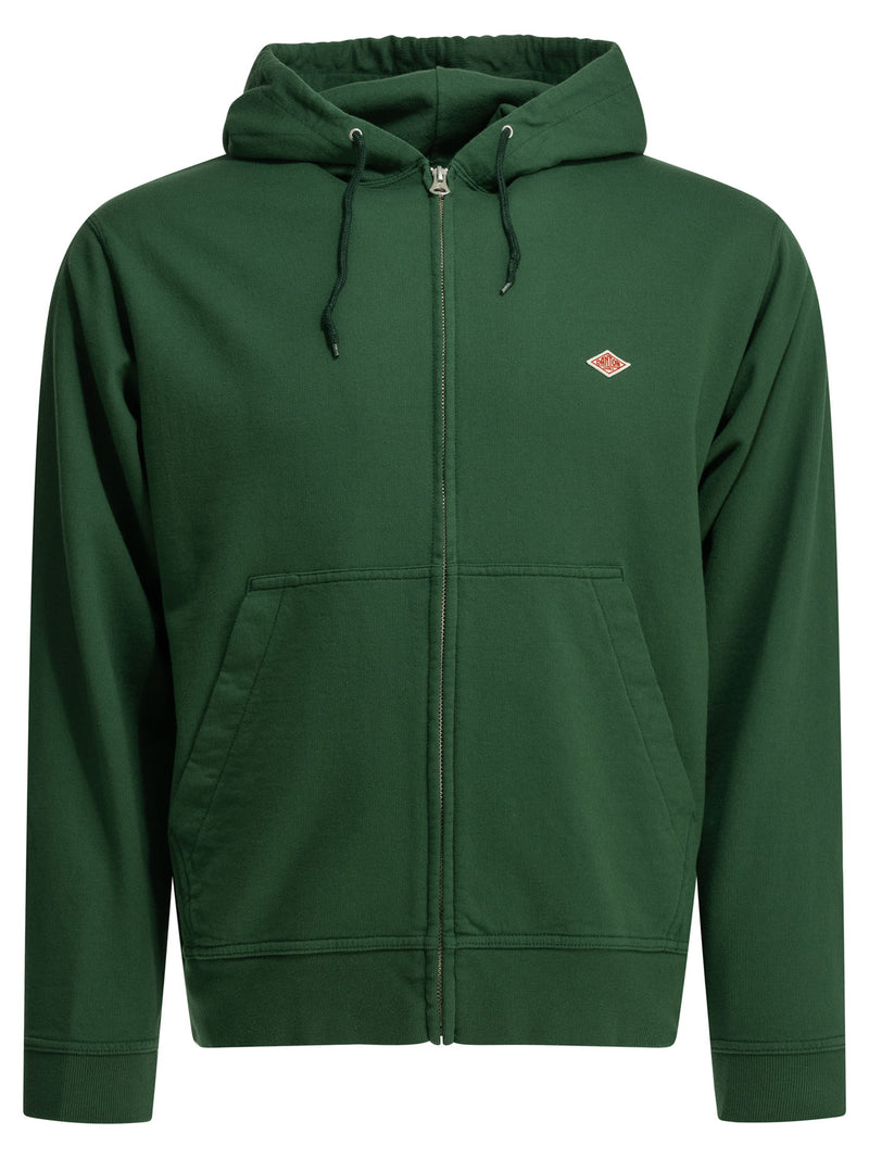 Danton Danton Zipper Hoodie Green Men - World Class Fashion