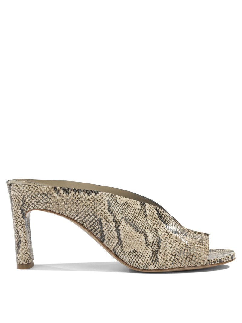 Del Carlo Bombas de tacón de mujer Del Carlo en piel de becerro beige - World Class Fashion