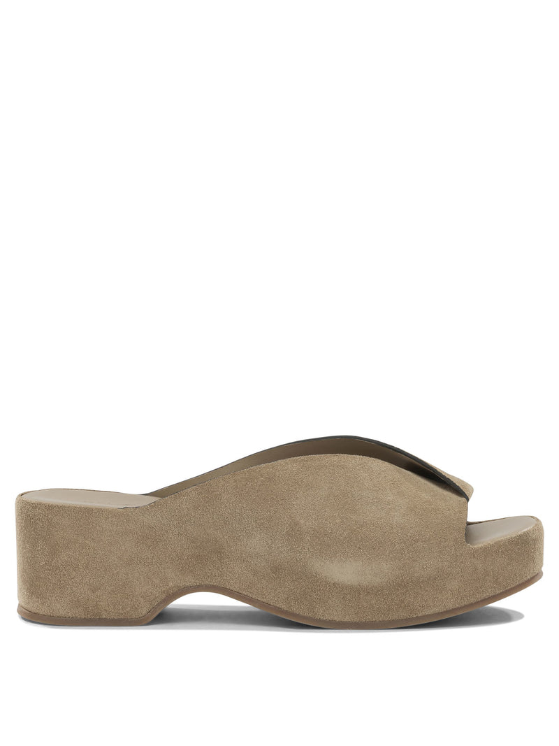 Del Carlo Del Carlo Calf Leather Sandals Beige Women - World Class Fashion
