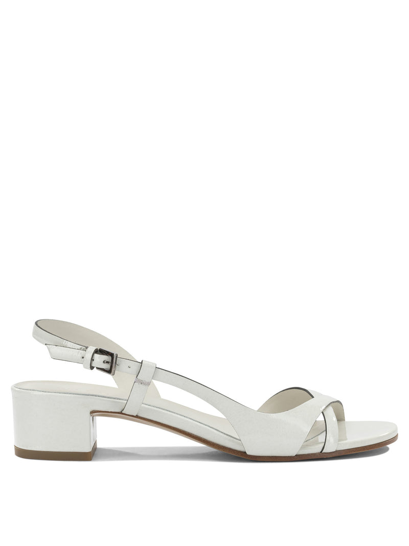 Del Carlo Del Carlo Women's Calf Leather Sandals White - World Class Fashion