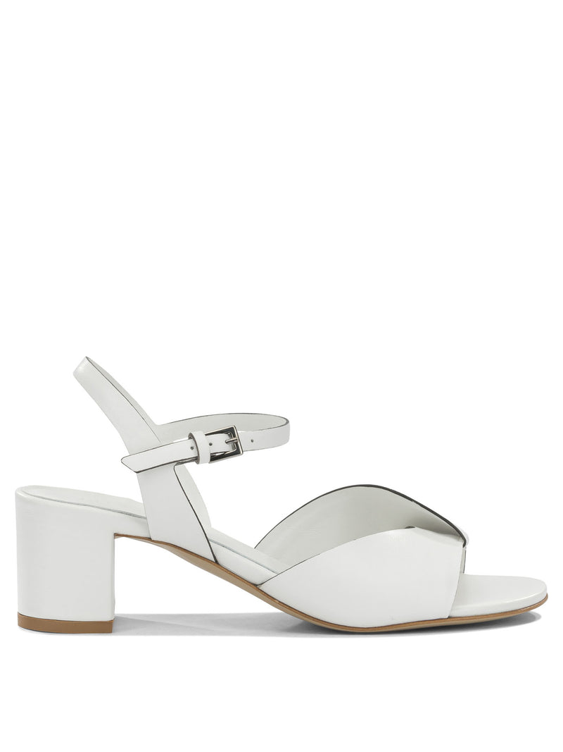 Del Carlo Del Carlo Leather Sandals White Women - World Class Fashion
