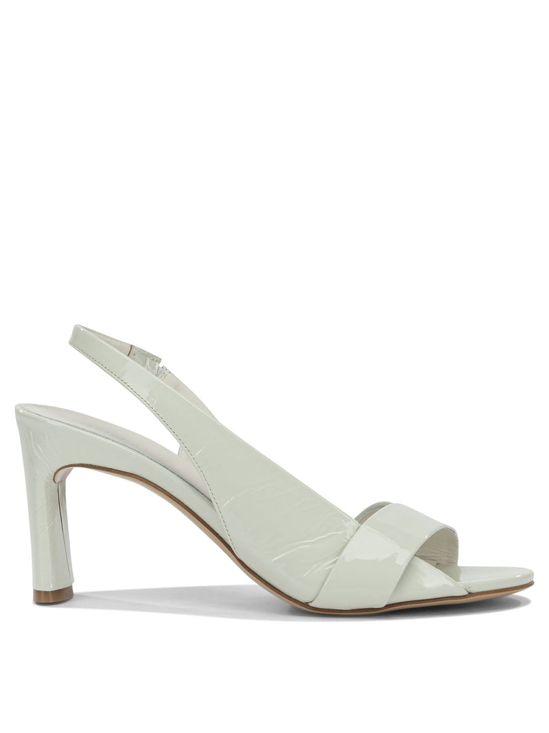 Del Carlo Del Carlo Calf Leather Sandals White Women - World Class Fashion
