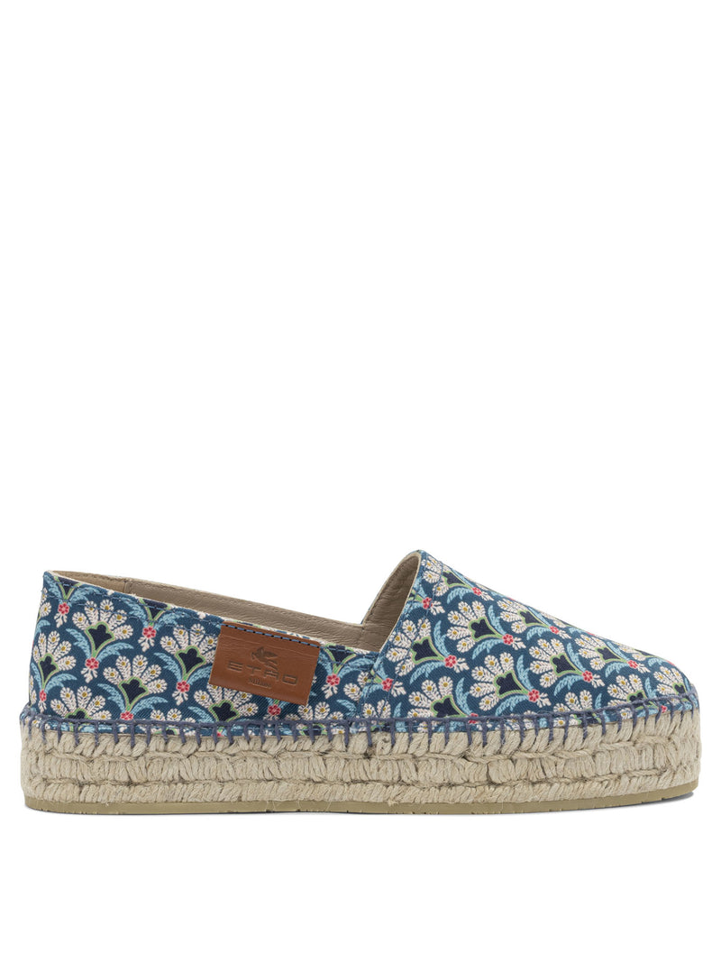 Etro Etro Women Cotton Espadrilles Blue - World Class Fashion
