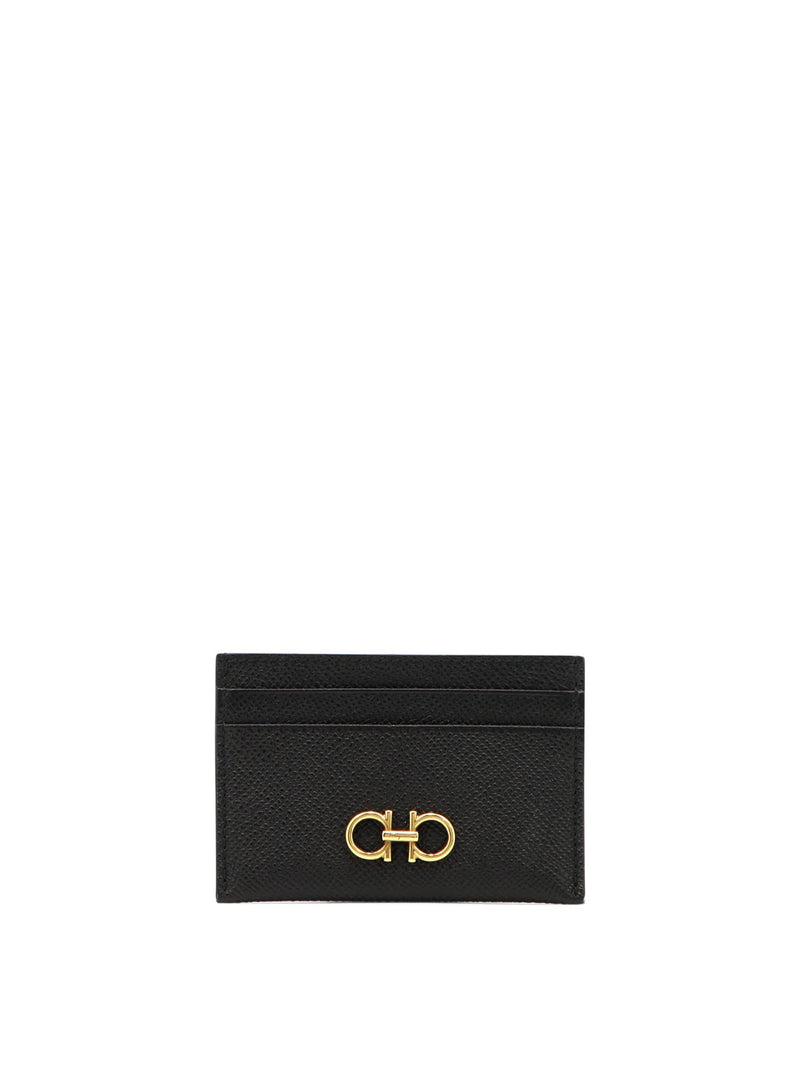 Ferragamo Ferragamo Women's Black Leather Wallets & Card Holders - World Class Fashion