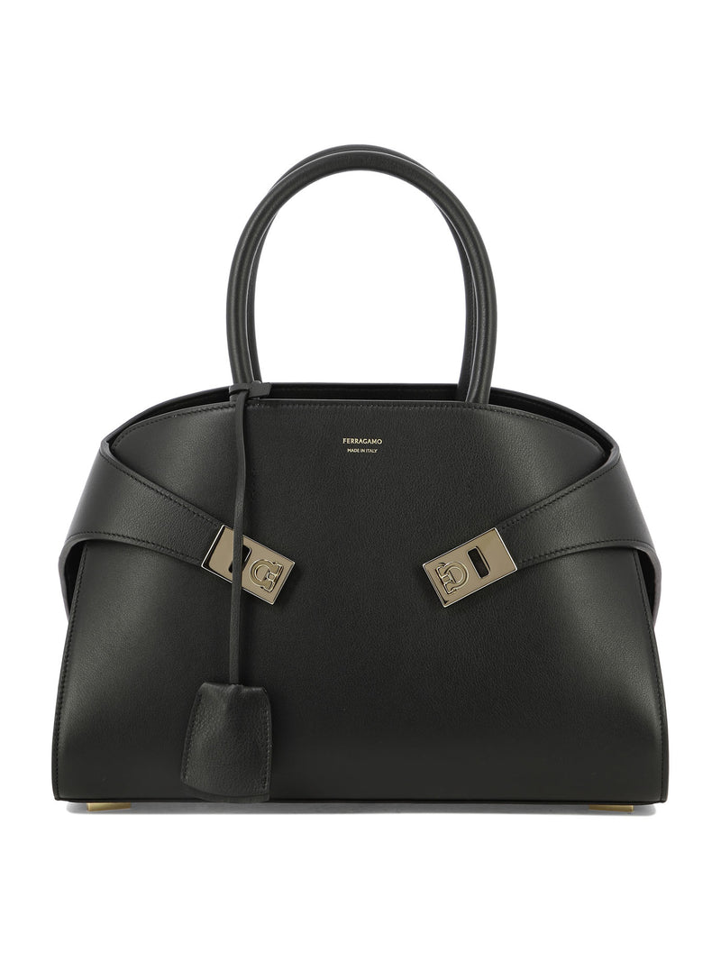 Ferragamo Bolso de mano mediano Ferragamo Hug, negro - World Class Fashion