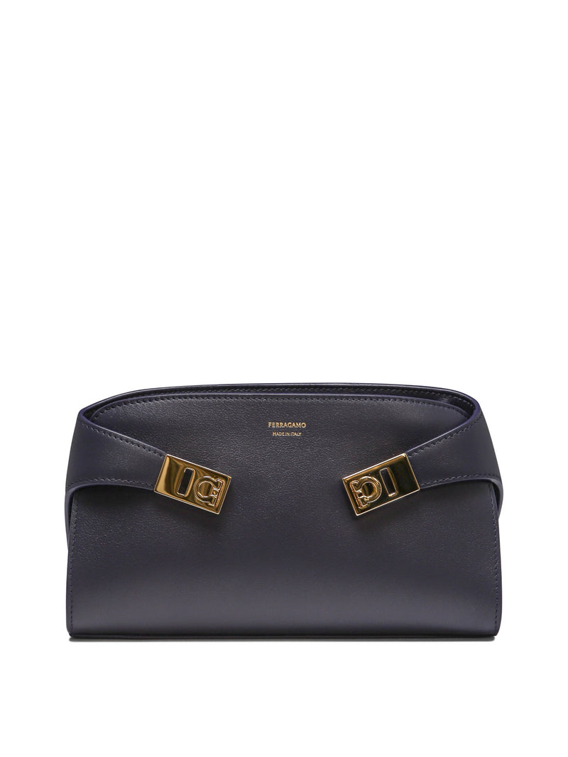 Ferragamo Ferragamo Hug Small Crossbody Bag Blue - World Class Fashion