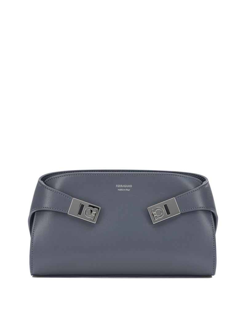 Ferragamo Ferragamo Hug Small Crossbody Bag Blue - World Class Fashion