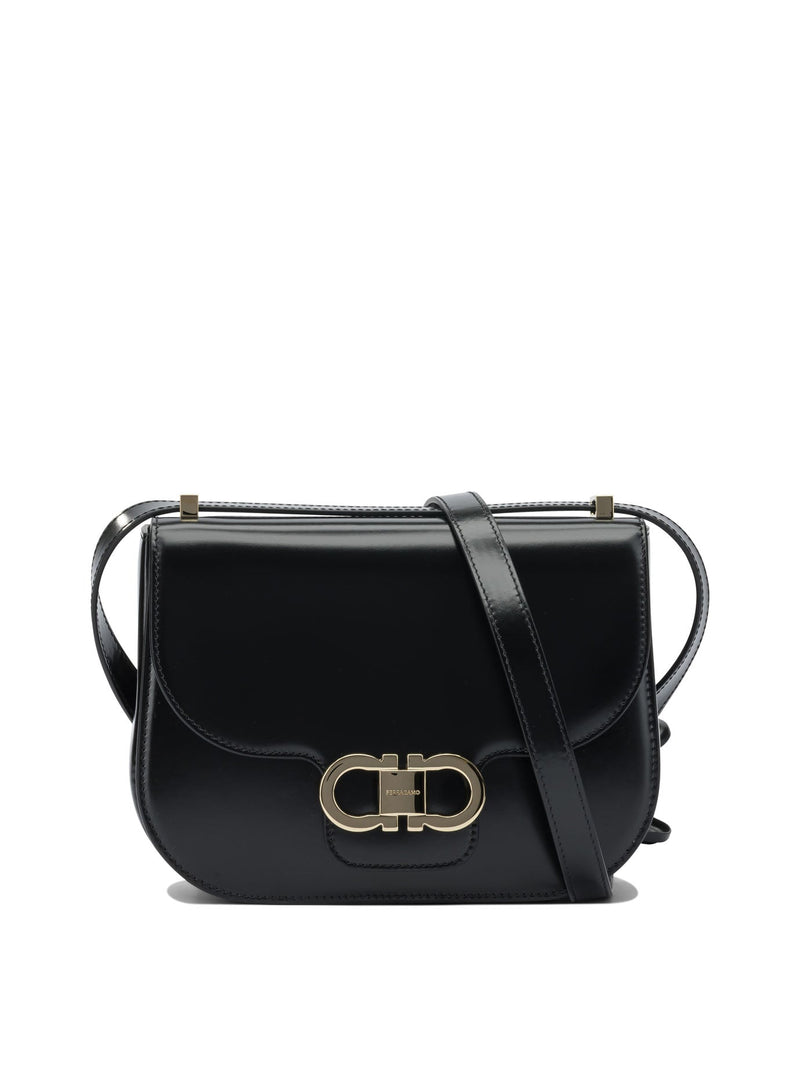 Ferragamo Ferragamo Women's Black Leather Crossbody Bag - World Class Fashion