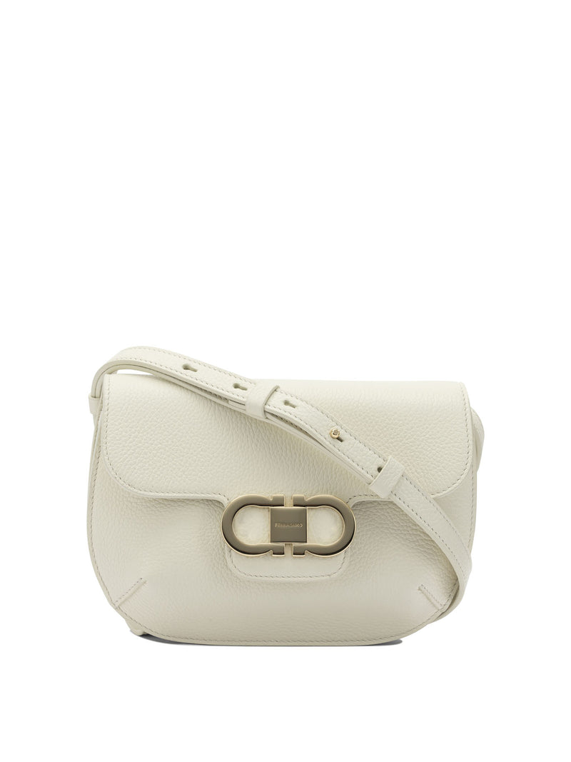 Ferragamo Ferragamo Lizzy Small Crossbody Bag White - World Class Fashion