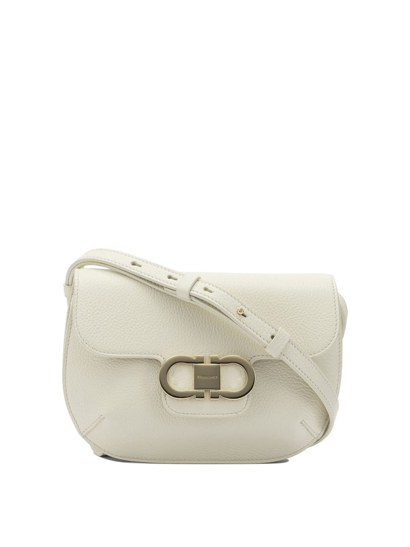 Ferragamo Ferragamo Lizzy Small Crossbody Bag White - World Class Fashion