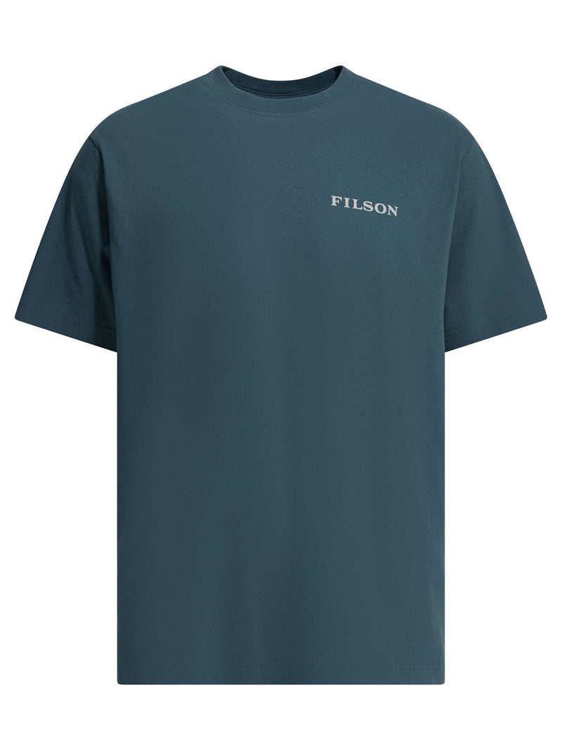 Filson Camiseta Filson Frontier de cuello redondo azul para hombre - World Class Fashion