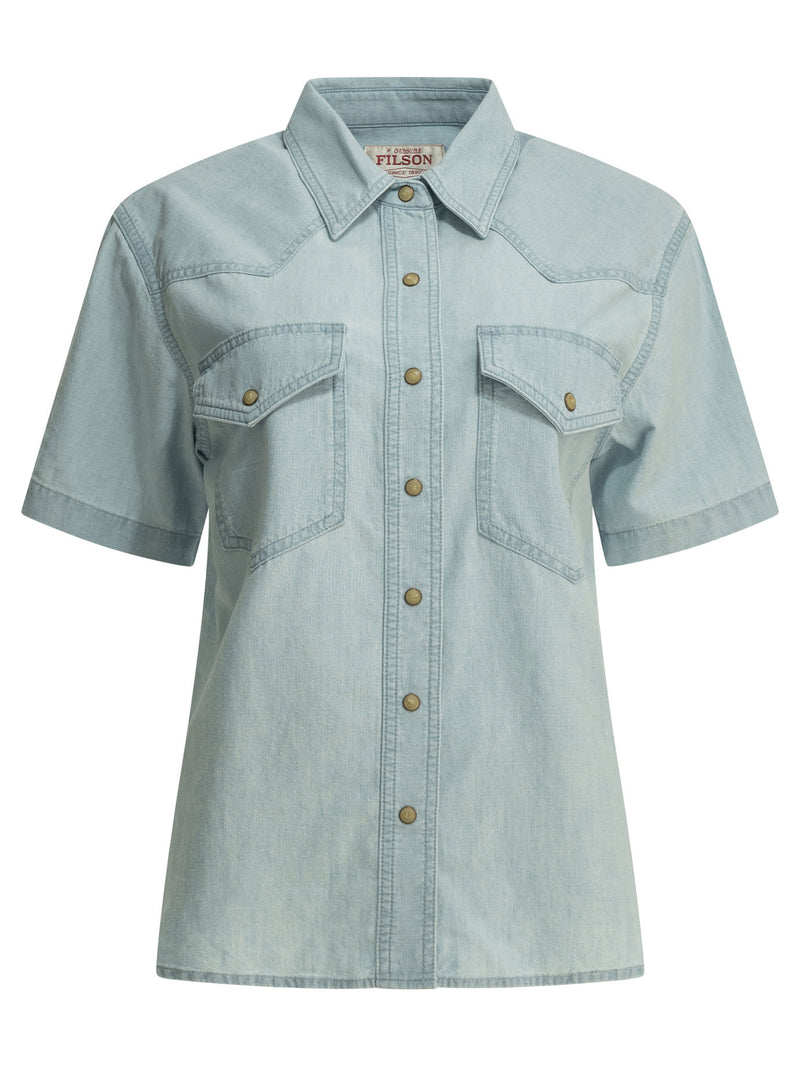 Filson Filson Western Casual Shirt Light Blue Women - World Class Fashion