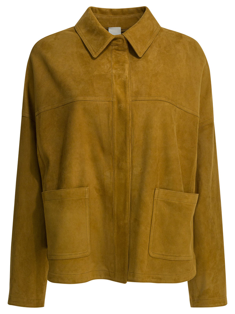Furling By Giani Chaqueta de gamuza de cabra color beige para mujer, marca Furling By Giani - World Class Fashion