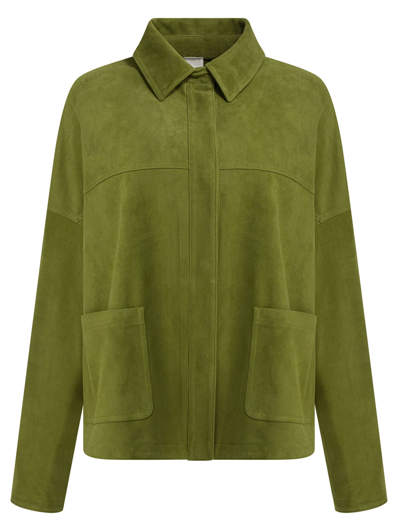 Furling By Giani Chaqueta Furling de ante de cabra Giani para mujer en verde - World Class Fashion