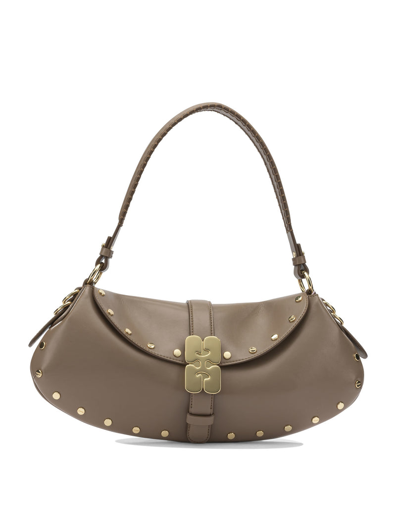 Ganni Ganni B-Kat Small Shoulder Bag Brown - World Class Fashion