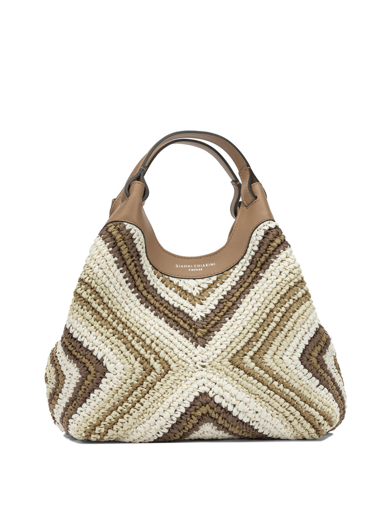 Gianni Chiarini Gianni Chiarini Beige Cow Leather Handbag - World Class Fashion