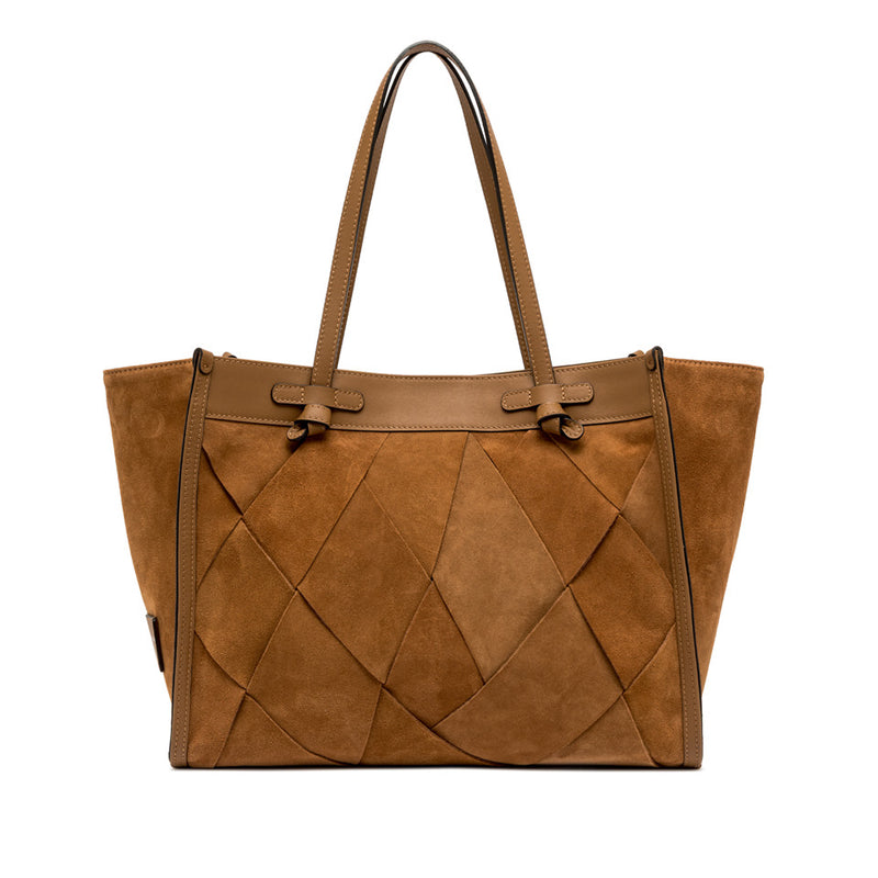 Gianni Chiarini Gianni Chiarini Marcella Medium Suede Shoulder Bag Brown - World Class Fashion