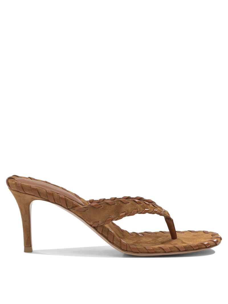 Gianvito Rossi Gianvito Rossi Brown Suede Heeled Sandals Women - World Class Fashion