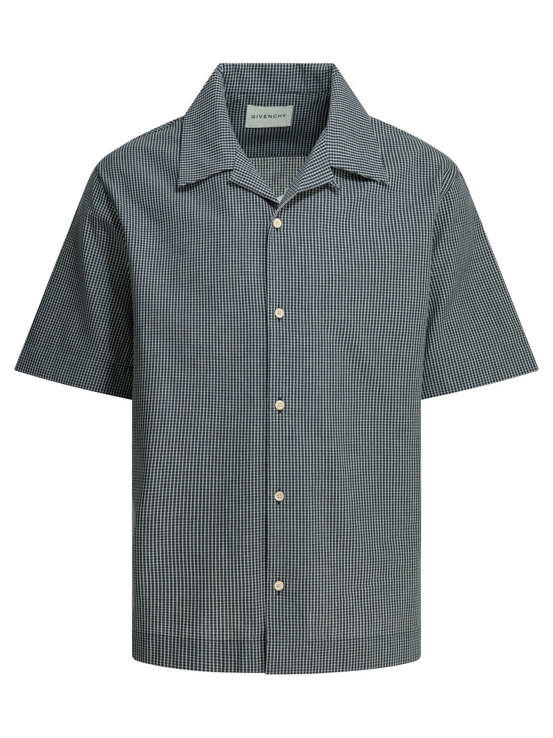 Givenchy Givenchy Logo Cotton Shirt Blue Men - World Class Fashion