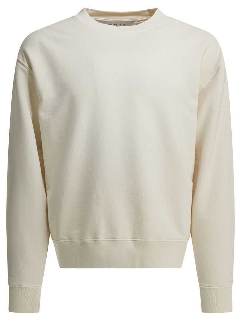 Golden Goose Sudadera Cuello Redondo Golden Goose Blanca Hombre - World Class Fashion