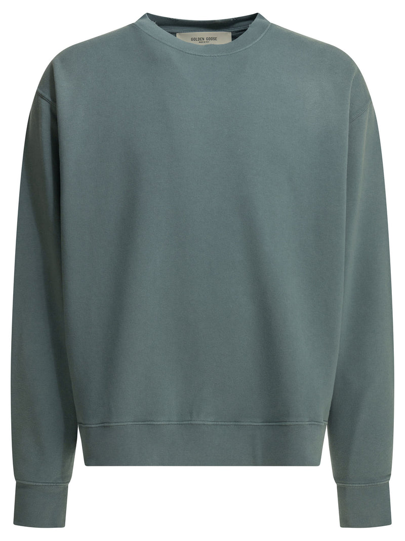 Golden Goose Sudadera Golden Goose de cuello redondo azul para hombre - World Class Fashion
