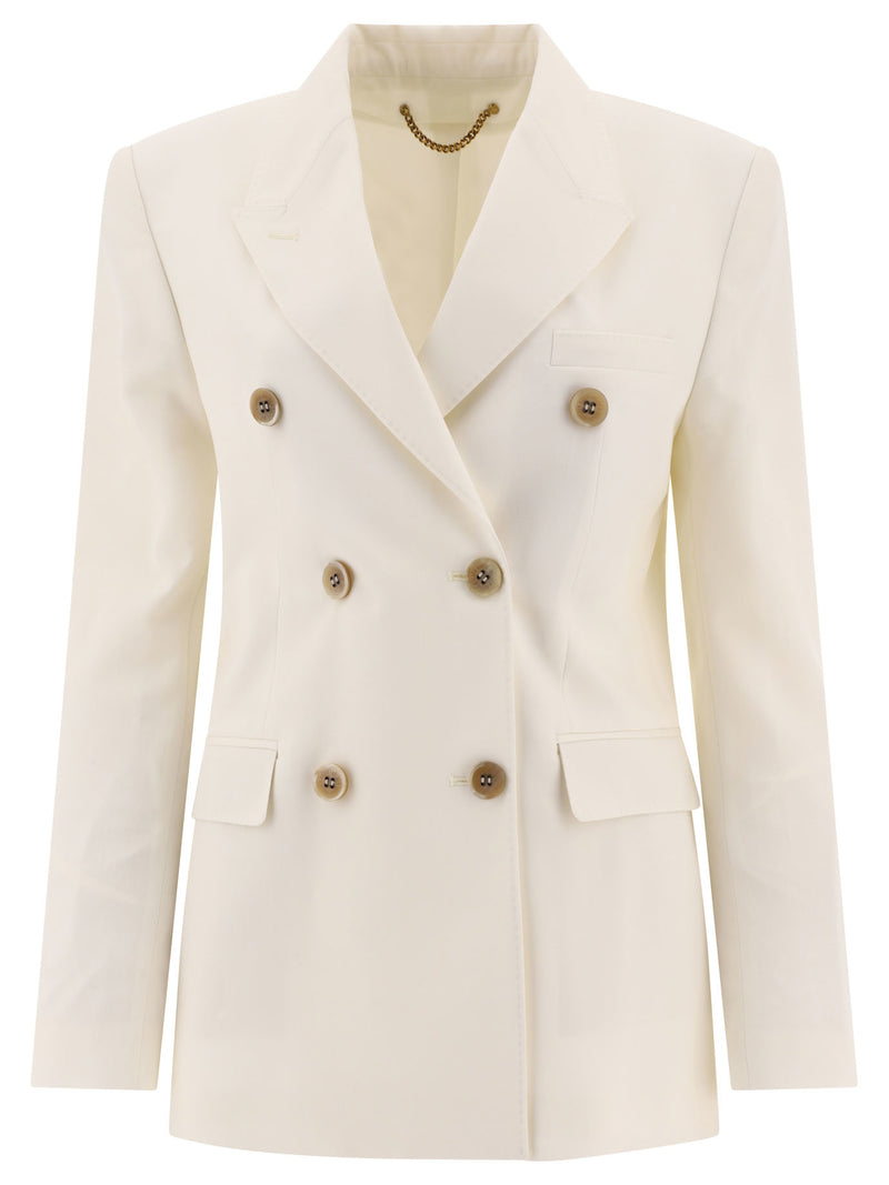 Golden Goose Blazer cruzado de mezcla de lana de Golden Goose en blanco - World Class Fashion