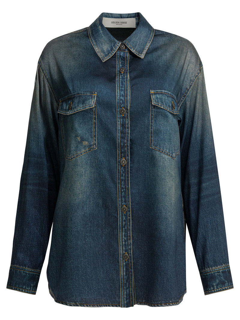 Golden Goose Chaqueta de poliéster azul para mujer Golden Goose - World Class Fashion