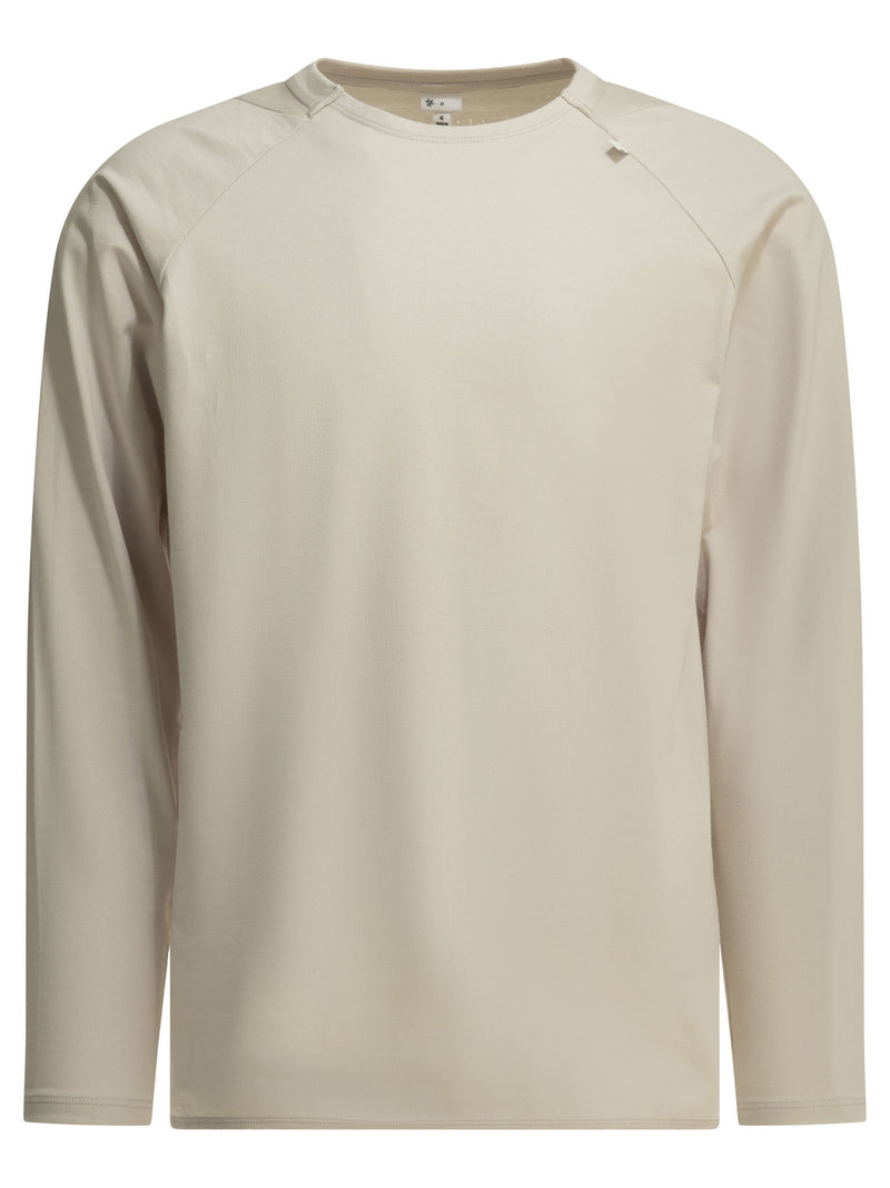 Goldwin Goldwin Paneled Mesh Crew-neck T-shirt Beige - World Class Fashion