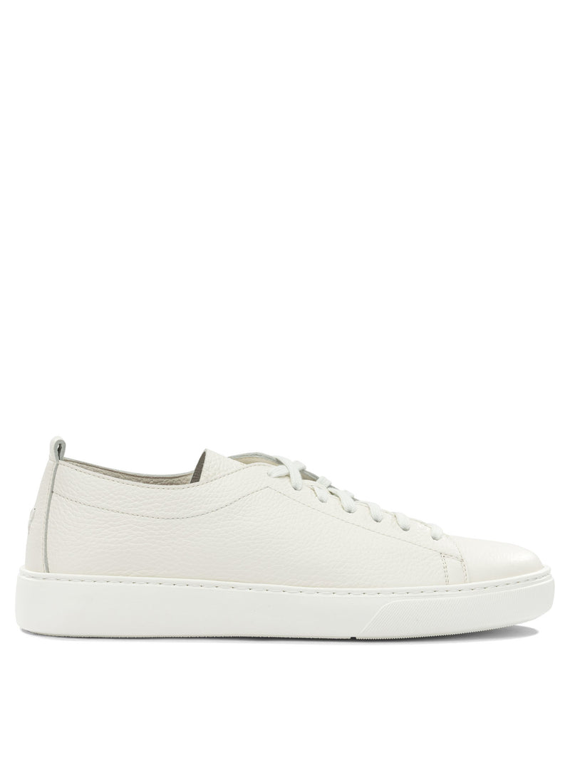 Henderson Baracco Zapatillas de cuero de ciervo blancas Henderson Baracco Byron - World Class Fashion