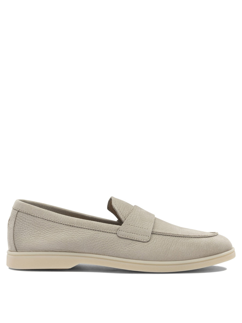 Henderson Baracco Mocasines Henderson Baracco Chiaia de cuero gris - World Class Fashion
